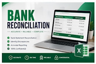 do bank reconciliation, accounting data entry and bookkeeping support