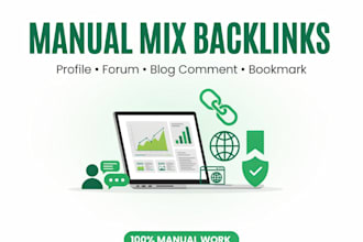 create 50 manual mix backlinks