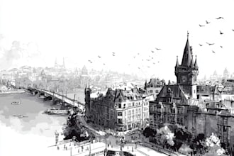 hand draw architecture and urban design sketches