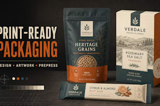prepare professional print ready packaging and label artwork