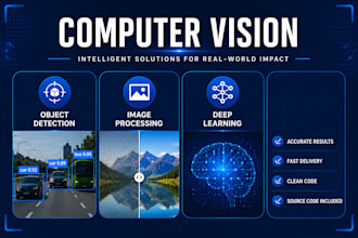 develop computer vision, object detection, opencv and deep learning solution