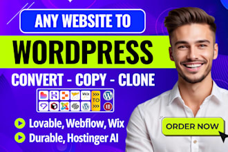 convert lovable to wordpress website using elementor