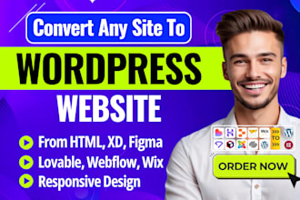 convert lovable to wordpress website using elementor