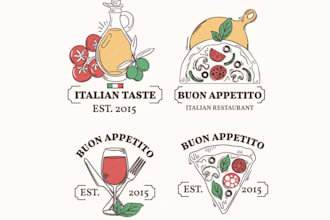 do unique taste, tradition, italian restaurant logo