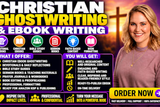 ghostwrite christian ebook self help book faith based sermon non fiction writer