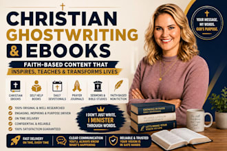 ghostwrite christian ebook self help book faith based sermon non fiction writer