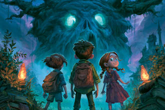 design children book cover, children story book illustration