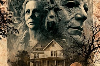 design vintage halloween horror movie poster