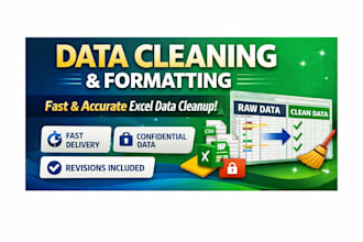do excel data cleaning, formatting and CSV cleanup