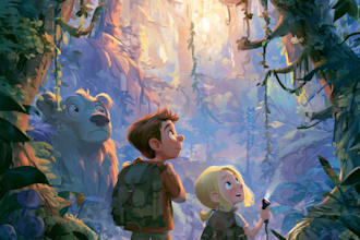 do children book cover and children book illustrations