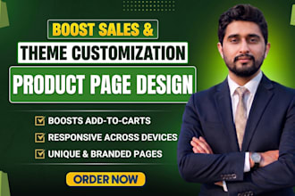 do shopify theme customization and shopify product page design