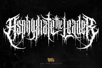 create amazing death metal font, black metal font