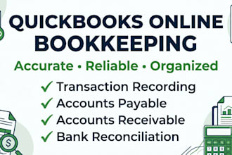 do quickbooks online bookkeeping,bank reconciliation and financial cleanup