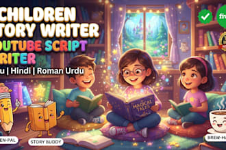 write creative children stories and youtube scripts