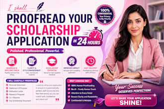 proofread your scholarship application in 24 hours