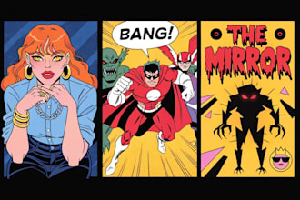 make comic books, pinups and poster illustrations