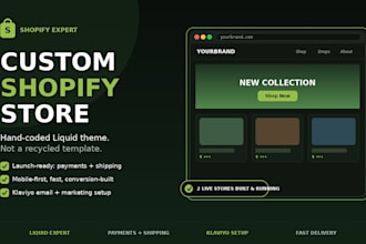 build a custom shopify store with liquid theme development
