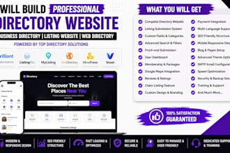design directory website with geodirectory, mylisting, hivepress or voxel theme