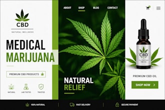 design cannabis website, cbd website, hemp website, weed, and marijuana website