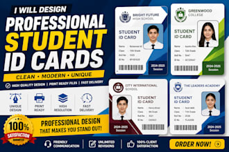 design a professional student id card