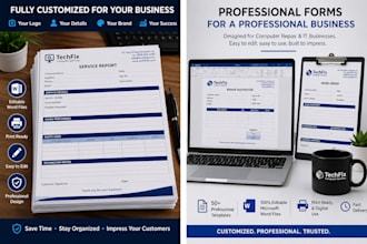 customize computer repair business forms
