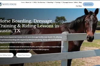 design wix horse boarding website horse stable equestrian facility website