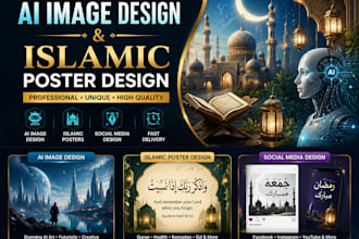 create professional ai images, islamic posters and social media posts
