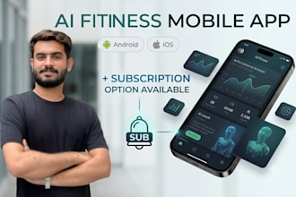 build ai fitness, gym, health app with subscriptions for ios and android