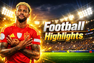 design eye catching sports and football youtube thumbnails
