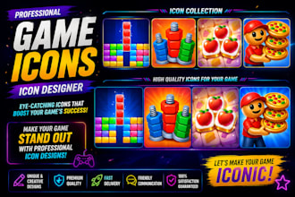 design eye catching mobile game app icons for google play