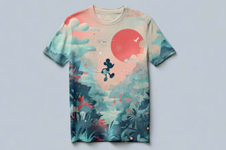 create original t shirt art and custom apparel illustrations