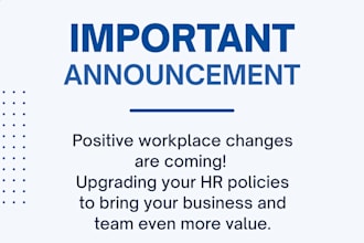 write professional employee handbooks, HR policies, and conduct codes
