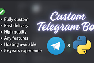 make a professional custom telegram bot