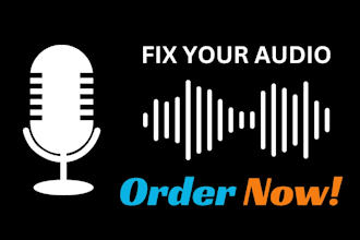 fix, edit and clean the audio