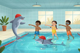 create magical children book illustrations with vibrant custom artwork
