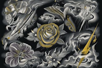 create a custom tattoo concept with clean original artwork