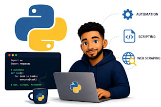 do your python scripting, scraping etc