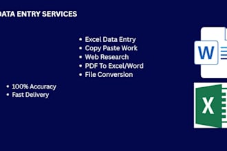 do fastest data entry, web research, and copy paste work