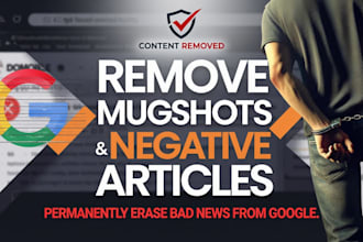 remove negative articles false news mugshots cases bad links from google search