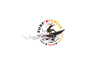 design surf smile and funniest river surf teacher logo