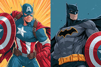 draw comic book illustration, comic graphic novel