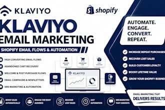 create high converting klaviyo email pop up, flows, shopify email marketing