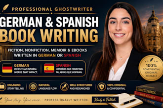 ghostwrite german spanish ebook spanish fiction non fiction children book editor