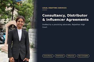 draft your consultancy, distributor, or influencer agreement