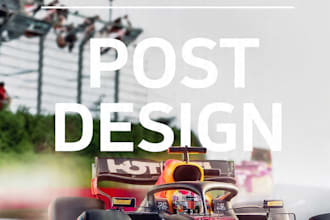 design f1 racing poster and sports instagram post