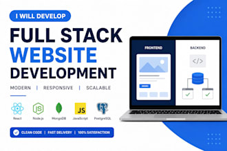 develop a custom full stack website with backend