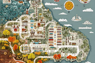 create a detailed fantasy map for your fictional world