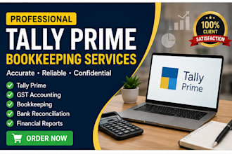 do tally prime bookkeeping, accounting and gst entries