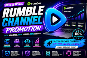 professionally promote your rumble channel for real growth and engagement