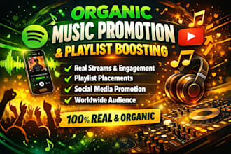 do organic music promotion and music playlist promotion
